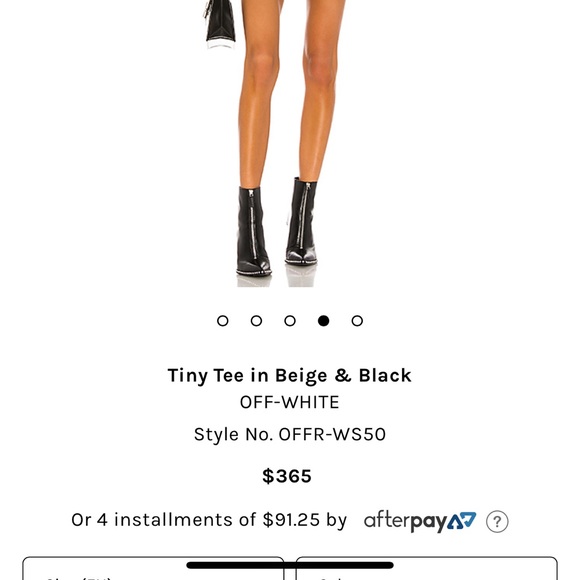 Off-white tiny tee beige and black